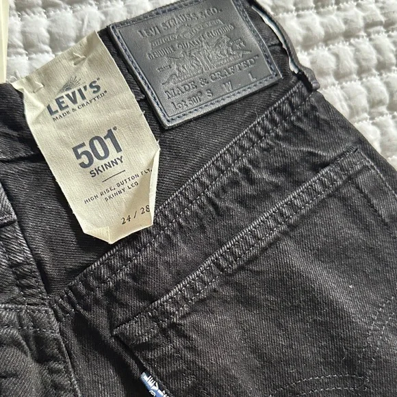 Levi's Made & Crafted 501 Skinny Embroidered Jeans - Picture 4 of 5